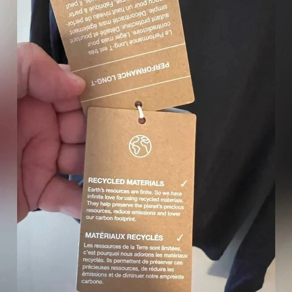 Run On Mens Activewear Athletic T-Shirt Black NWT Large Run On Clouds - Picture 6 of 8